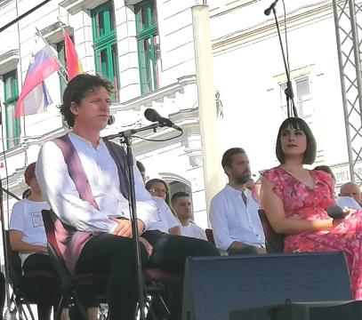 Orgličar Miro Božič in sopranistka Nataša Trček